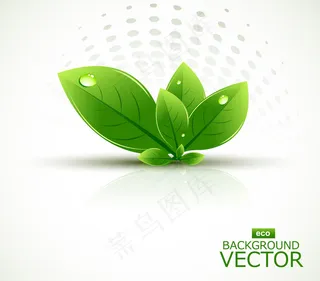 矢量素材绿色树叶背景