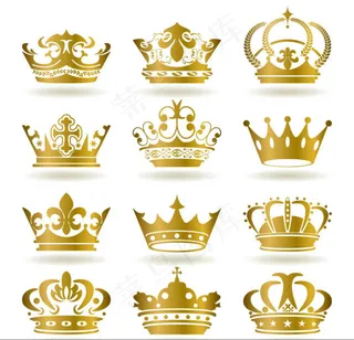 金色皇冠设计矢量素材