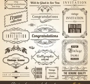 时尚简约欧式花纹边框图片