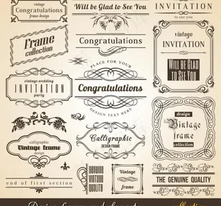 时尚简约欧式花纹边框图片