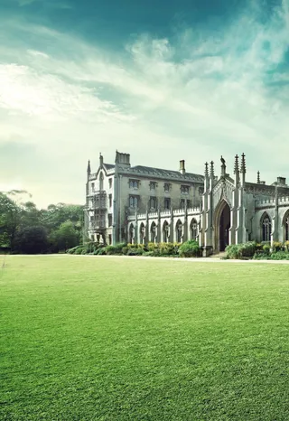 绿色城堡背景素材下载