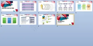 彩色折纸背景PPT模板