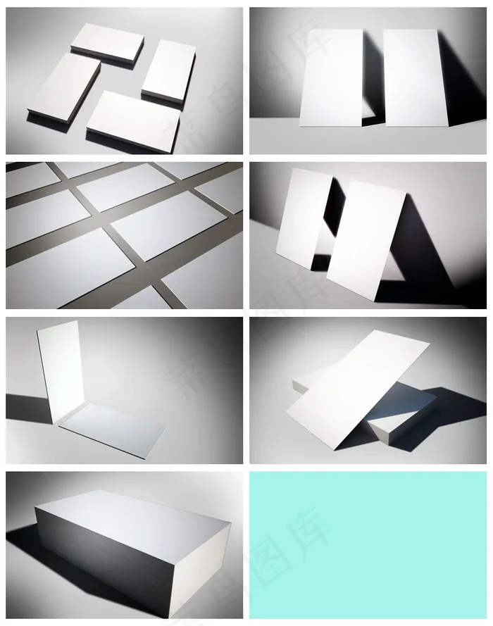 创意横版空白名片样机psd模版下载