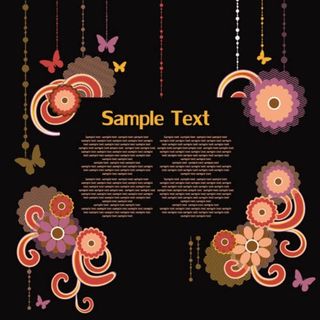 精美手绘花纹矢量图