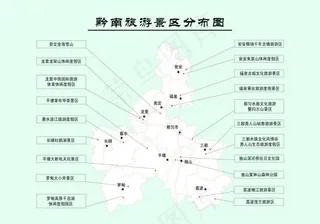 黔南旅游分布图