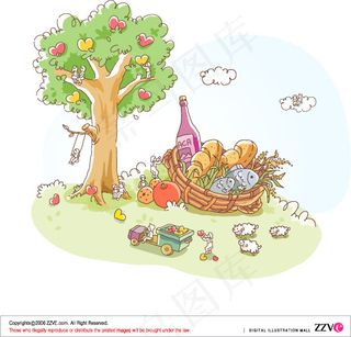 漫画风景 幻想世界 矢量素材 AI...