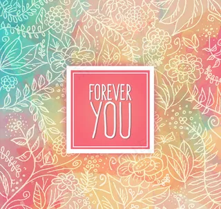 时尚彩色花卉背景矢量素材