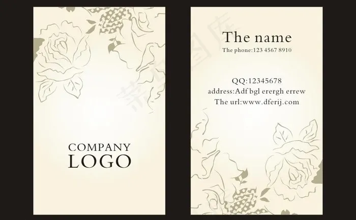 名片图片cdr矢量模版下载