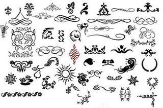 各种花纹样式矢量素材