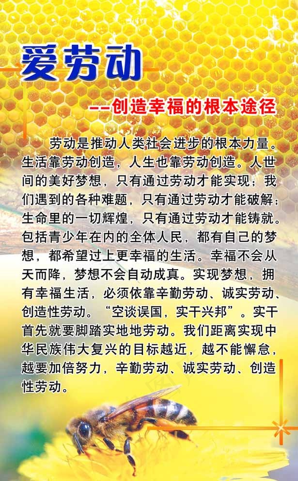 爱劳动校园文化图片