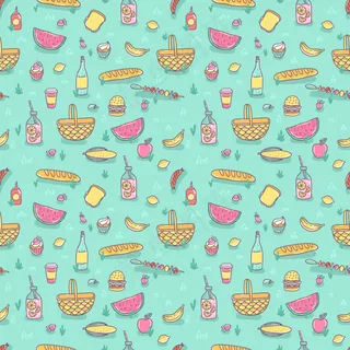 卡通食物背景素材
