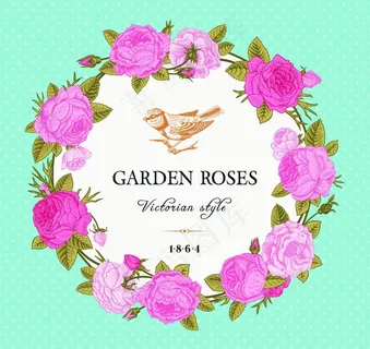 玫瑰鲜花花卡 花环图片 玫瑰鲜花花卡 花环图片