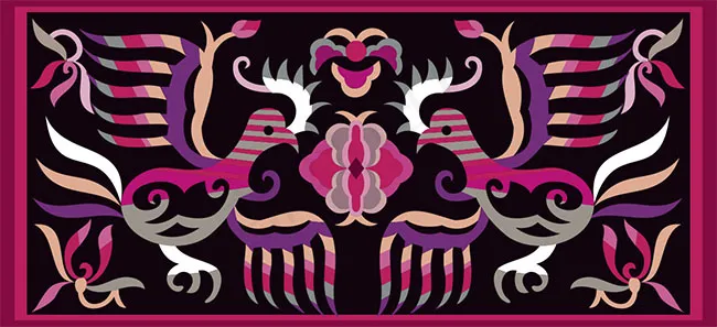 中国少数民族图案与配色ai矢量模版下载