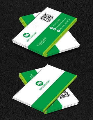 简约绿色环保名片设计