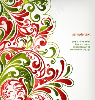 素雅花纹背景设计矢量素材