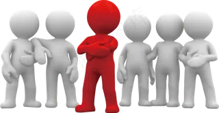 创意白色商务3D小人png素材