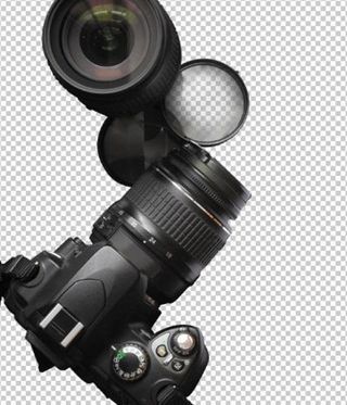 桌上的单反相机psd素材图片