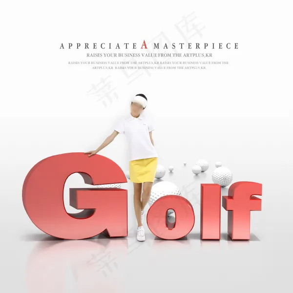 GOLF创意海报设计高尔夫海报设计(5000X5000(DPI:300))psd模版下载