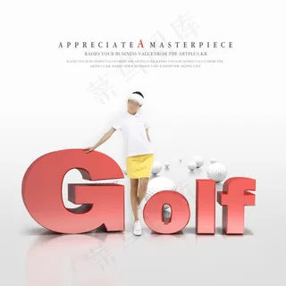 GOLF创意海报设计高尔夫海报设计