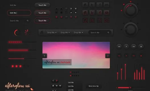 网页ui元素psd分层