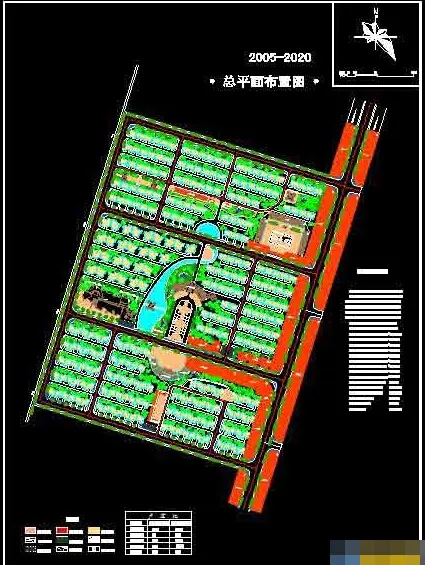 现代新农村建设整套规划总平面cad...