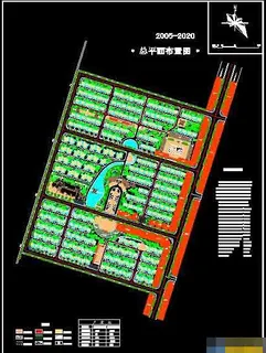 现代新农村建设整套规划总平面cad...