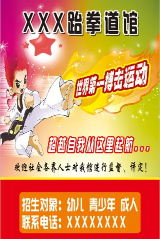 跆拳道海报