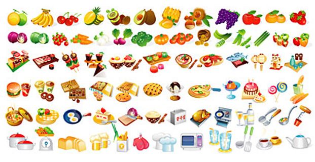 各类食物食品元素矢量素材