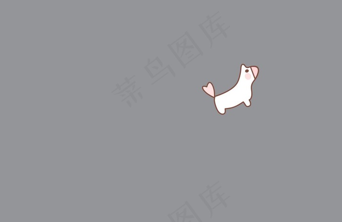 爱心狗 粉 印花图片psd模版下载
