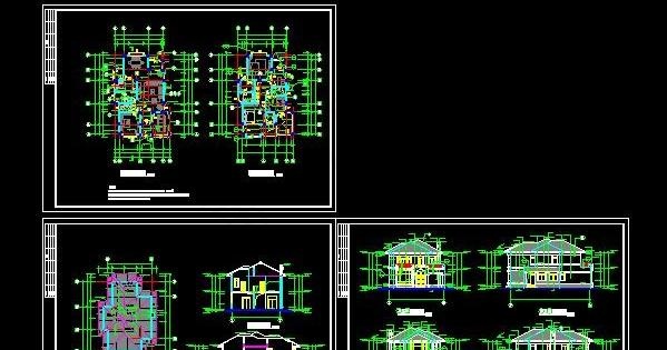 欧式二层别墅建筑 结构施工图&nb...