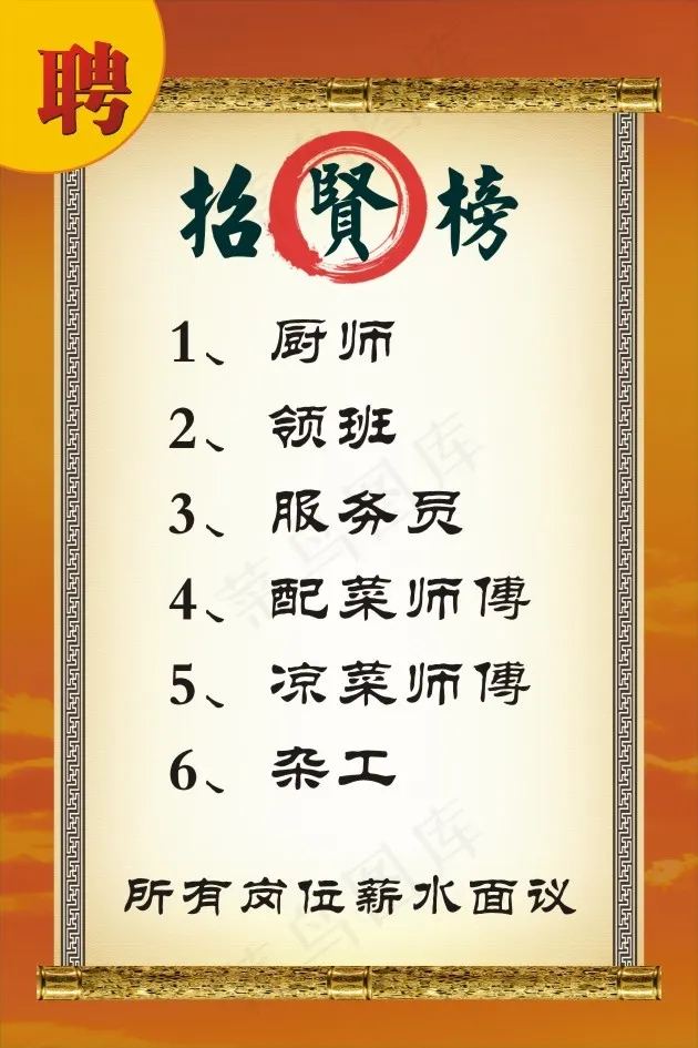 招聘海报cdr矢量模版下载