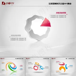 螺旋立体ppt图表