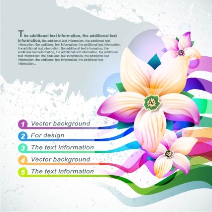 时尚炫彩花纹eps,ai矢量模版下载