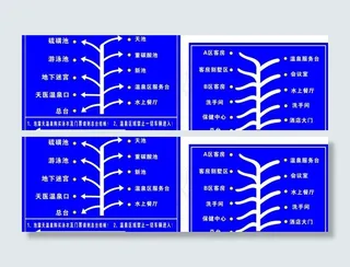 温泉路牌指示牌图片