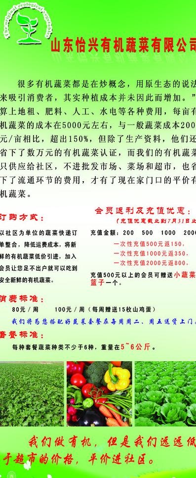 怡兴蔬菜 x展架图片