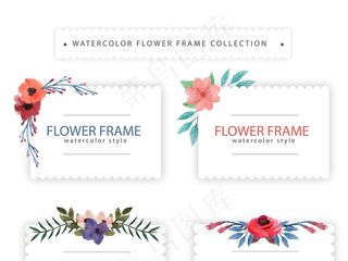 花卉背景手绘素描素材AI矢量分层图...