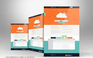 互联网服务商网页psd素材