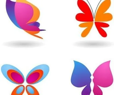 蝴蝶图标和符号集