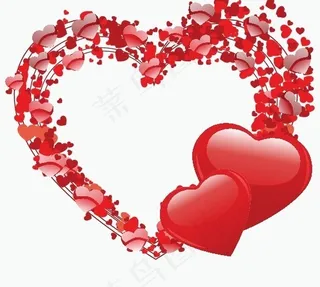 情人节装饰花纹边框矢量素材