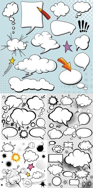 文本框铅笔感叹号矢量素材