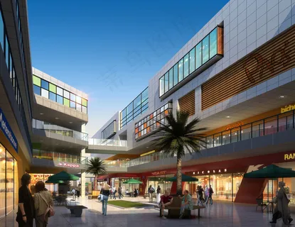 商业街效果图图片