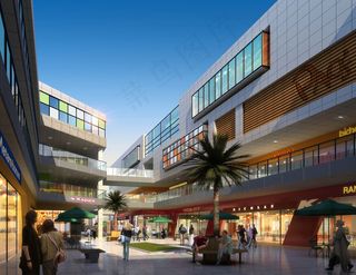 商业街效果图图片