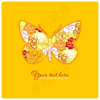 手绘蝴蝶矢量图