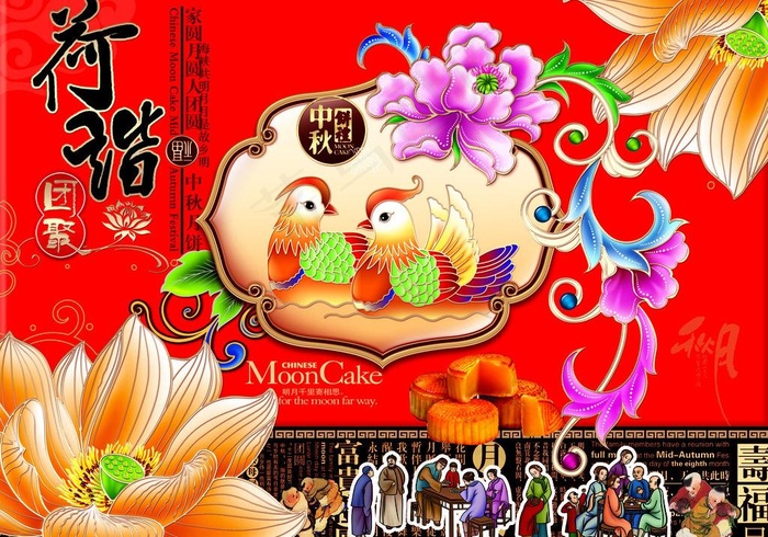 月饼包装图片(4134X3127(DPI:300))psd模版下载