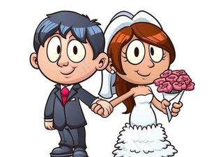 卡通婚礼图片