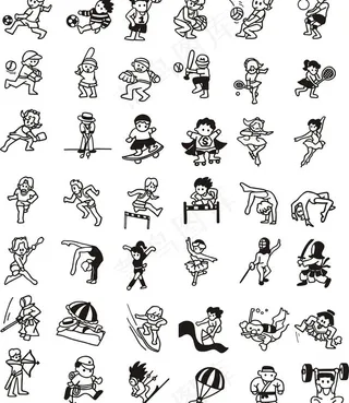 卡通运动图图片