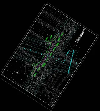 桥梁设计图纸素材