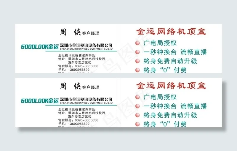 金运网络机顶盒图片cdr矢量模版下载
