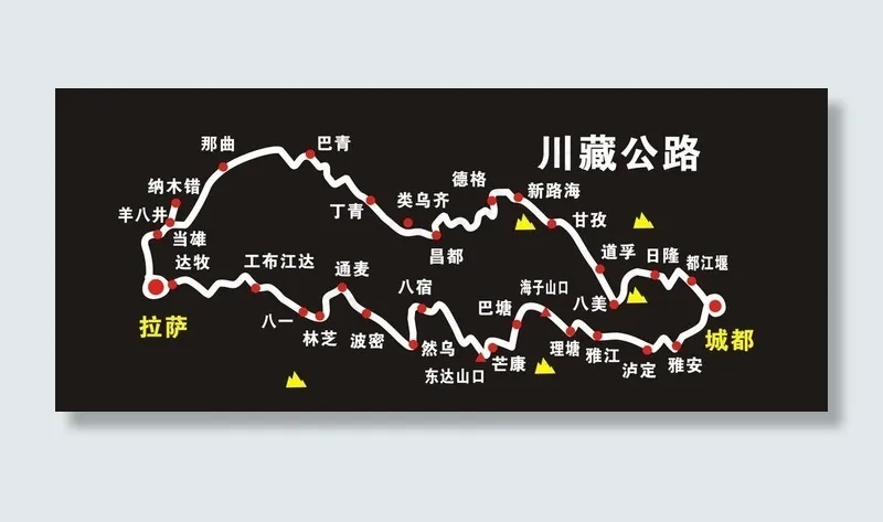 川藏公路矢量图图片cdr矢量模版下载