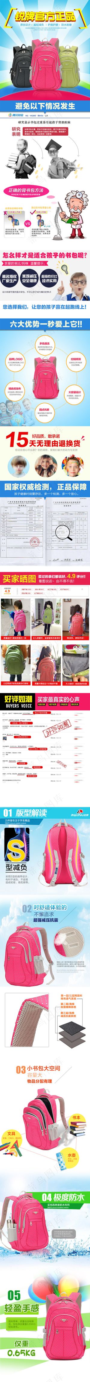 小学生书包波点书包详情设计思路